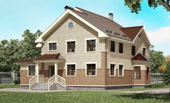 300-004-Л Проект двухэтажного дома, современный коттедж из теплоблока Рыбинск | Проекты домов от House Expert