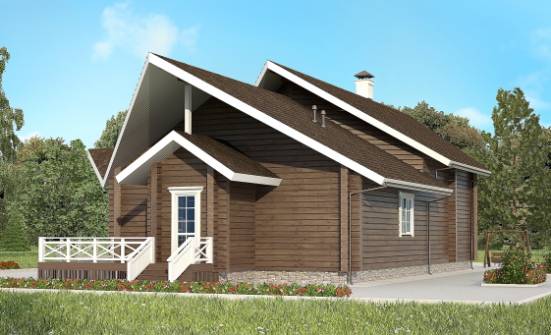 210-002-Л Проект двухэтажного дома мансардой, простой домик из дерева Ярославль | Проекты домов от House Expert