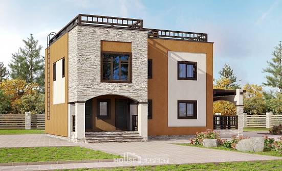 150-010-Л Проект двухэтажного дома, компактный дом из кирпича Рыбинск | Проекты домов от House Expert