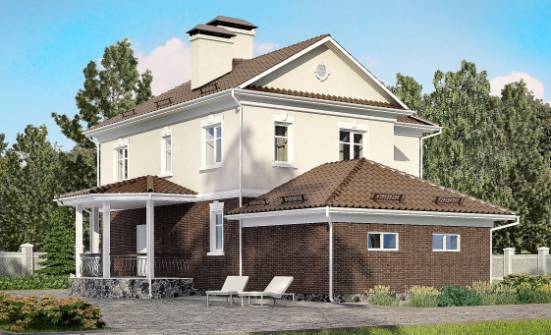 190-002-Л Проект двухэтажного дома и гаражом, просторный загородный дом из пеноблока Тутаев | Проекты домов от House Expert
