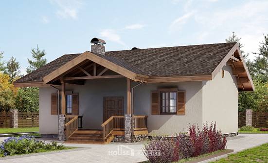 090-002-Л Проект одноэтажного дома, современный загородный дом из кирпича Тутаев | Проекты домов от House Expert
