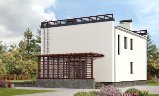 215-002-П Проект двухэтажного дома, красивый коттедж из поризованных блоков Ярославль | Проекты домов от House Expert