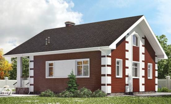115-001-П Проект двухэтажного дома мансардный этаж, небольшой домик из бризолита Углич | Проекты домов от House Expert