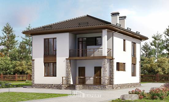 170-005-П Проект двухэтажного дома, экономичный домик из блока Углич | Проекты домов от House Expert