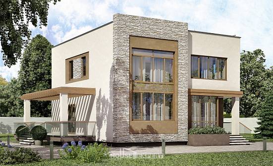 185-001-П Проект двухэтажного дома, уютный загородный дом из газобетона Тутаев | Проекты домов от House Expert