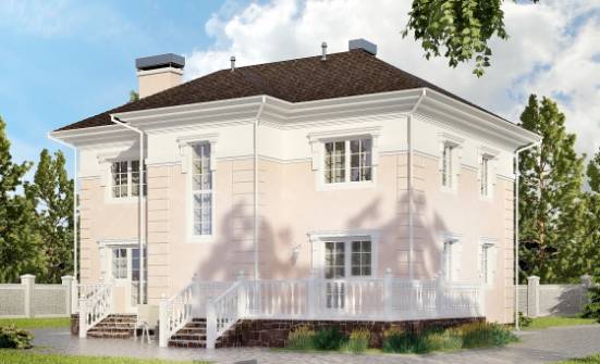 155-005-Л Проект двухэтажного дома, доступный дом из теплоблока Углич | Проекты домов от House Expert
