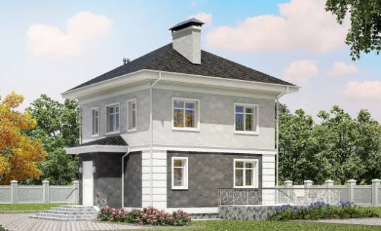 090-003-П Проект двухэтажного дома, уютный коттедж из теплоблока Ярославль | Проекты домов от House Expert