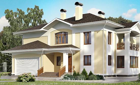375-002-Л Проект двухэтажного дома, гараж, большой домик из кирпича Рыбинск | Проекты домов от House Expert
