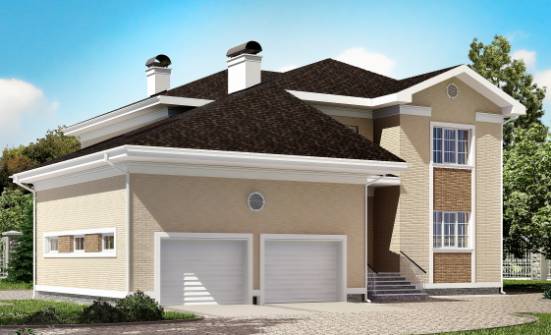 335-001-Л Проект двухэтажного дома, гараж, классический домик из кирпича Ярославль | Проекты домов от House Expert