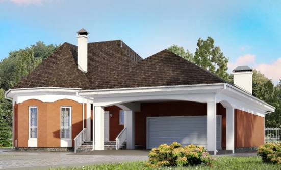 180-007-П Проект двухэтажного дома с мансардой и гаражом, доступный домик из теплоблока Тутаев | Проекты домов от House Expert