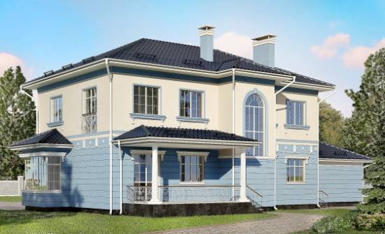 285-003-Л Проект двухэтажного дома и гаражом, современный загородный дом из кирпича Тутаев | Проекты домов от House Expert