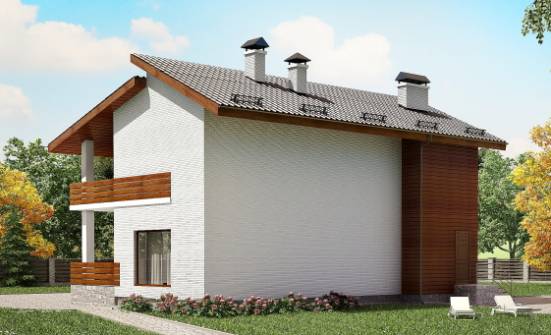 180-009-П Проект двухэтажного дома мансардой, современный домик из кирпича Ярославль | Проекты домов от House Expert