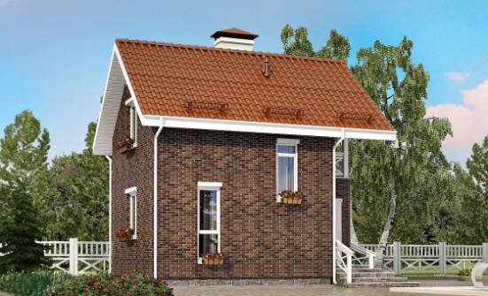 045-001-Л Проект двухэтажного дома с мансардным этажом, простой дом из теплоблока Тутаев | Проекты домов от House Expert
