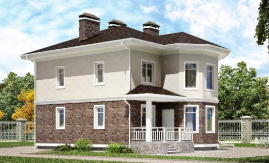 120-001-Л Проект трехэтажного дома, скромный коттедж из газосиликатных блоков Углич | Проекты домов от House Expert