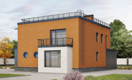 260-002-Л Проект двухэтажного дома, гараж, современный коттедж из поризованных блоков Переславль-Залесский | Проекты домов от House Expert