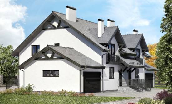 290-003-П Проект двухэтажного дома с мансардой, уютный дом из газобетона Ярославль | Проекты домов от House Expert
