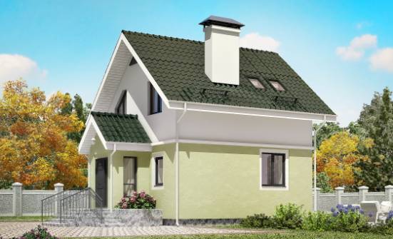 070-001-П Проект двухэтажного дома с мансардой, красивый домик из керамзитобетонных блоков Ростов | Проекты домов от House Expert