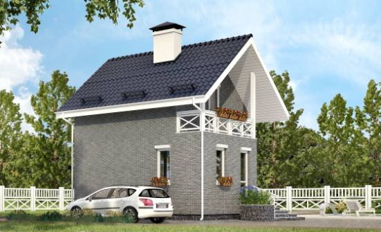 045-001-П Проект двухэтажного дома мансардный этаж, бюджетный домик из газосиликатных блоков Рыбинск | Проекты домов от House Expert