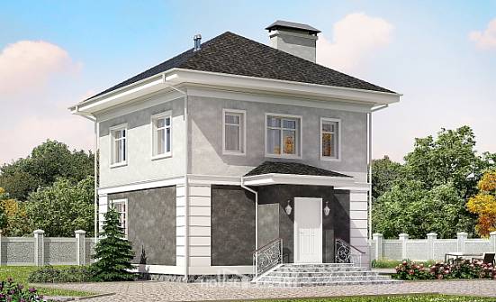 090-003-П Проект двухэтажного дома, уютный коттедж из теплоблока Ярославль | Проекты домов от House Expert