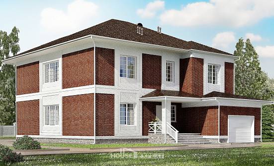 315-001-П Проект двухэтажного дома, гараж, огромный коттедж из кирпича Рыбинск | Проекты домов от House Expert