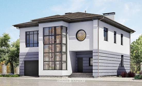 300-006-Л Проект двухэтажного дома и гаражом, уютный коттедж из кирпича Рыбинск | Проекты домов от House Expert