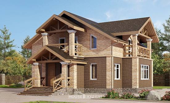 160-014-П Проект двухэтажного дома, недорогой коттедж из керамзитобетонных блоков Ростов | Проекты домов от House Expert