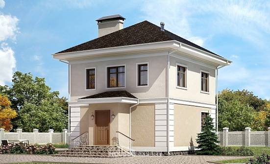 090-003-Л Проект двухэтажного дома, современный дом из арболита Ростов | Проекты домов от House Expert