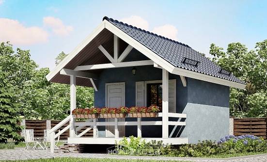 020-001-Л Проект одноэтажного дома, простой домик из бревен Переславль-Залесский | Проекты домов от House Expert