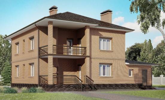 245-003-Л Проект двухэтажного дома, гараж, уютный коттедж из кирпича Ярославль | Проекты домов от House Expert