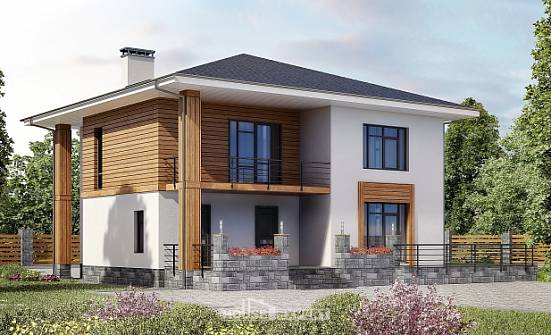 180-015-П Проект двухэтажного дома, недорогой дом из пеноблока Тутаев | Проекты домов от House Expert