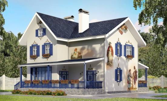 180-003-П Проект двухэтажного дома, красивый коттедж из кирпича Углич | Проекты домов от House Expert