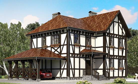 180-004-Л Проект двухэтажного дома с мансардой и гаражом, бюджетный загородный дом из кирпича Углич | Проекты домов от House Expert