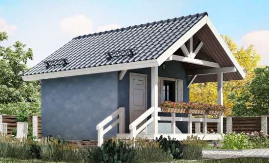020-001-Л Проект одноэтажного дома, простой домик из бревен Переславль-Залесский | Проекты домов от House Expert