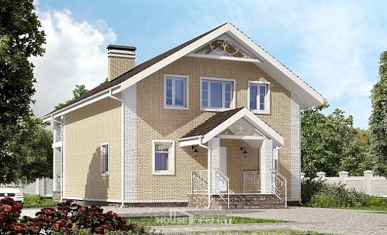 150-007-Л Проект двухэтажного дома мансардный этаж, компактный дом из теплоблока Ростов | Проекты домов от House Expert