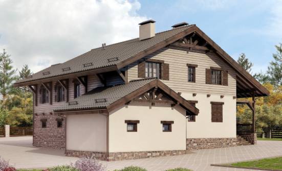 255-002-П Проект двухэтажного дома мансардой, гараж, классический коттедж из теплоблока Углич | Проекты домов от House Expert