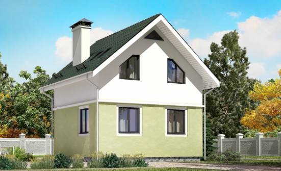 070-001-П Проект двухэтажного дома с мансардой, красивый домик из керамзитобетонных блоков Ростов | Проекты домов от House Expert