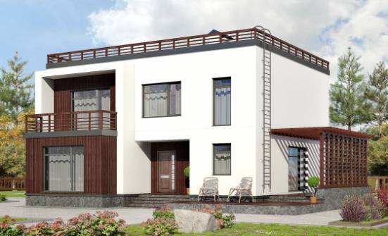 215-002-П Проект двухэтажного дома, красивый коттедж из поризованных блоков Ярославль | Проекты домов от House Expert