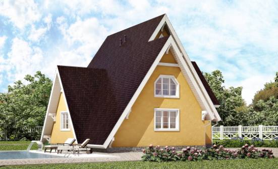 155-008-П Проект двухэтажного дома мансардный этаж, небольшой домик из дерева Тутаев | Проекты домов от House Expert