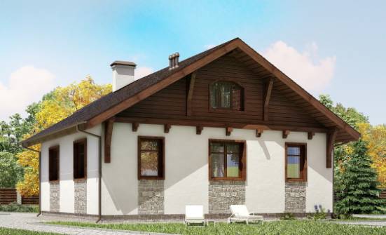 080-002-Л Проект одноэтажного дома, миниатюрный загородный дом из блока Тутаев | Проекты домов от House Expert
