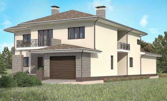 500-001-П Проект трехэтажного дома, гараж, огромный загородный дом из кирпича Ростов | Проекты домов от House Expert