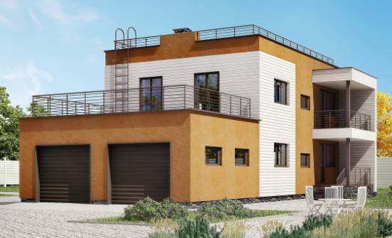 180-012-П Проект двухэтажного дома, гараж, простой коттедж из кирпича Ярославль | Проекты домов от House Expert