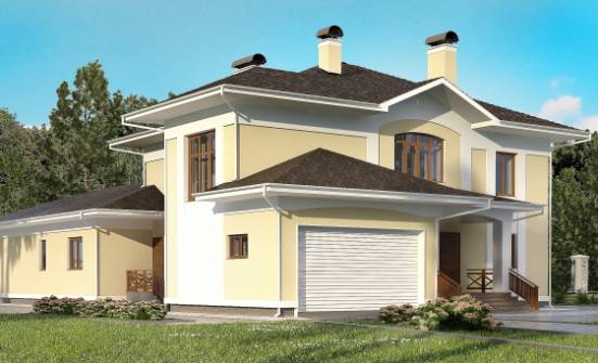 375-002-Л Проект двухэтажного дома, гараж, большой домик из кирпича Рыбинск | Проекты домов от House Expert