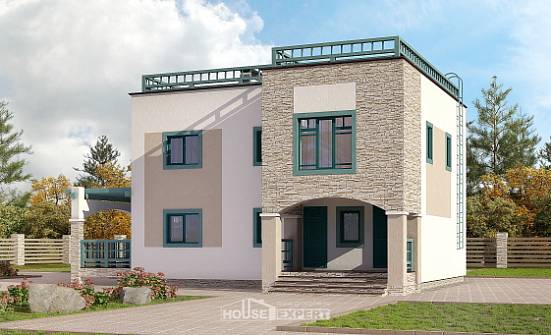 150-010-П Проект двухэтажного дома, бюджетный коттедж из кирпича Ярославль | Проекты домов от House Expert