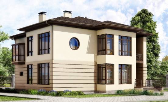 300-006-П Проект двухэтажного дома, гараж, большой загородный дом из кирпича Рыбинск | Проекты домов от House Expert