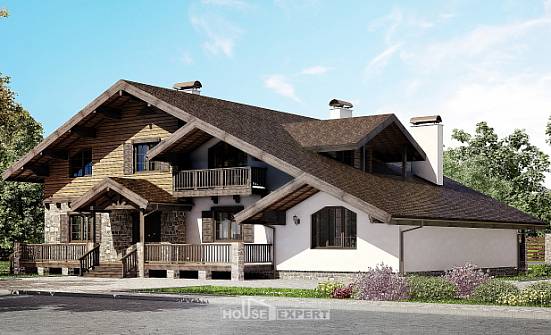 320-002-П Проект двухэтажного дома с мансардным этажом, большой домик из кирпича Ростов | Проекты домов от House Expert