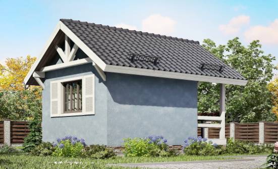 020-001-П Проект одноэтажного дома, скромный коттедж из бревен Переславль-Залесский | Проекты домов от House Expert