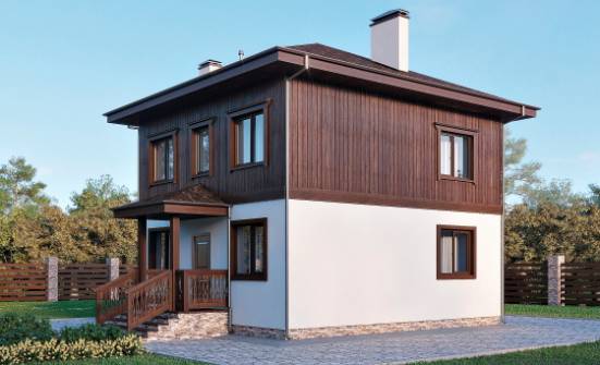 100-006-Л Проект двухэтажного дома, недорогой загородный дом из бризолита Ярославль | Проекты домов от House Expert