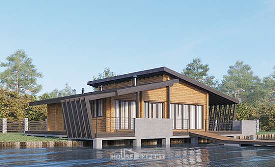 100-007-П Проект бани из бревен Рыбинск | Проекты одноэтажных домов от House Expert