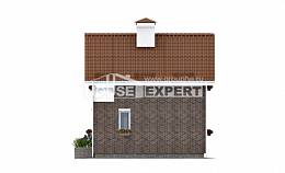 045-001-Л Проект двухэтажного дома с мансардой, компактный коттедж из арболита Тутаев, House Expert