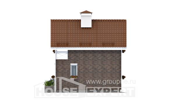 045-001-Л Проект двухэтажного дома с мансардой, компактный коттедж из арболита Тутаев, House Expert